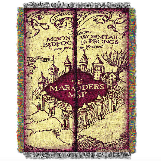 Marauder’s Map Woven Blanket