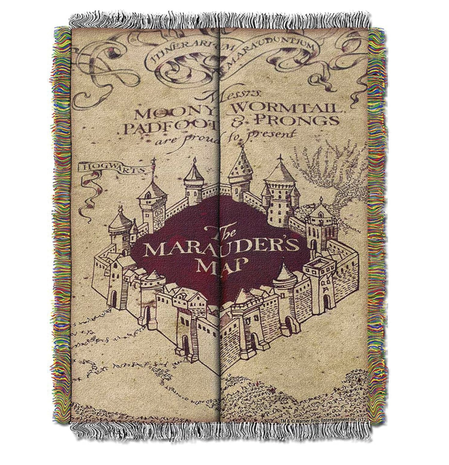 Marauder’s Map Woven Blanket